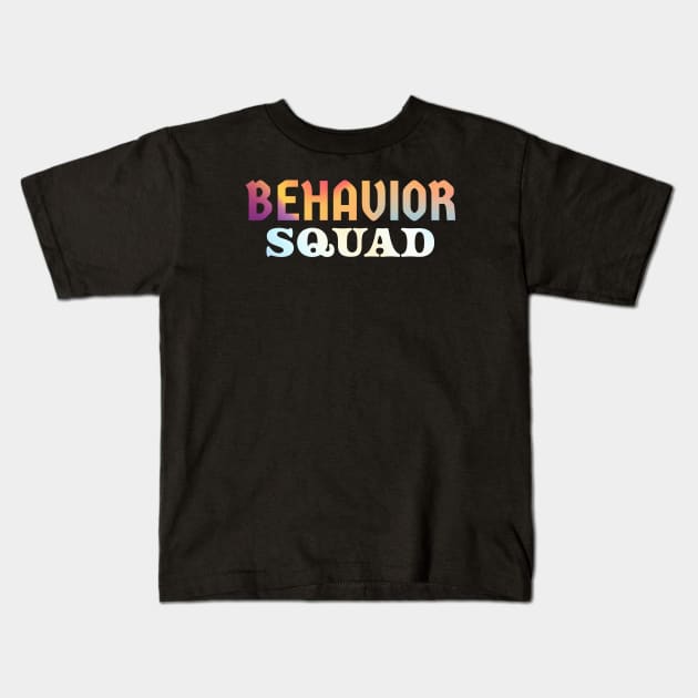 behavior squad - retro gradient Kids T-Shirt by Crocodile Store